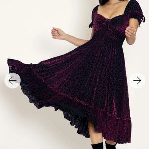 Blackmilk Burned Velvet Hearts Tea Party Dress